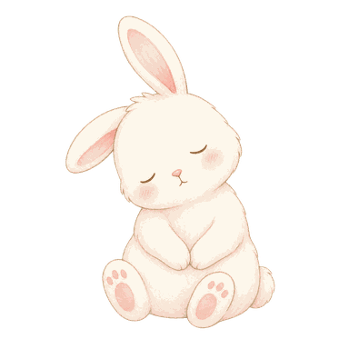 うとうとするうさぎ