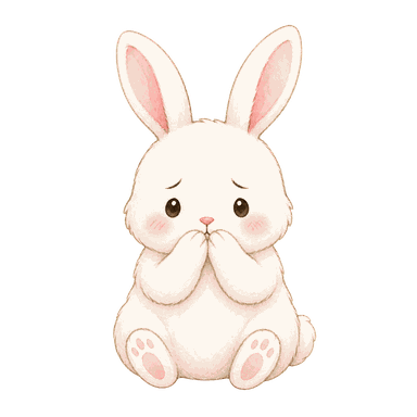心配そうなうさぎ